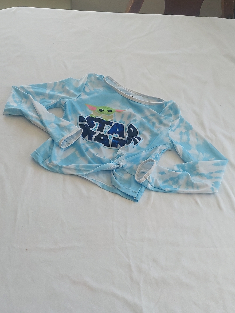 Star Wars Light Blue and White Interior Rashgaurd .Size 8